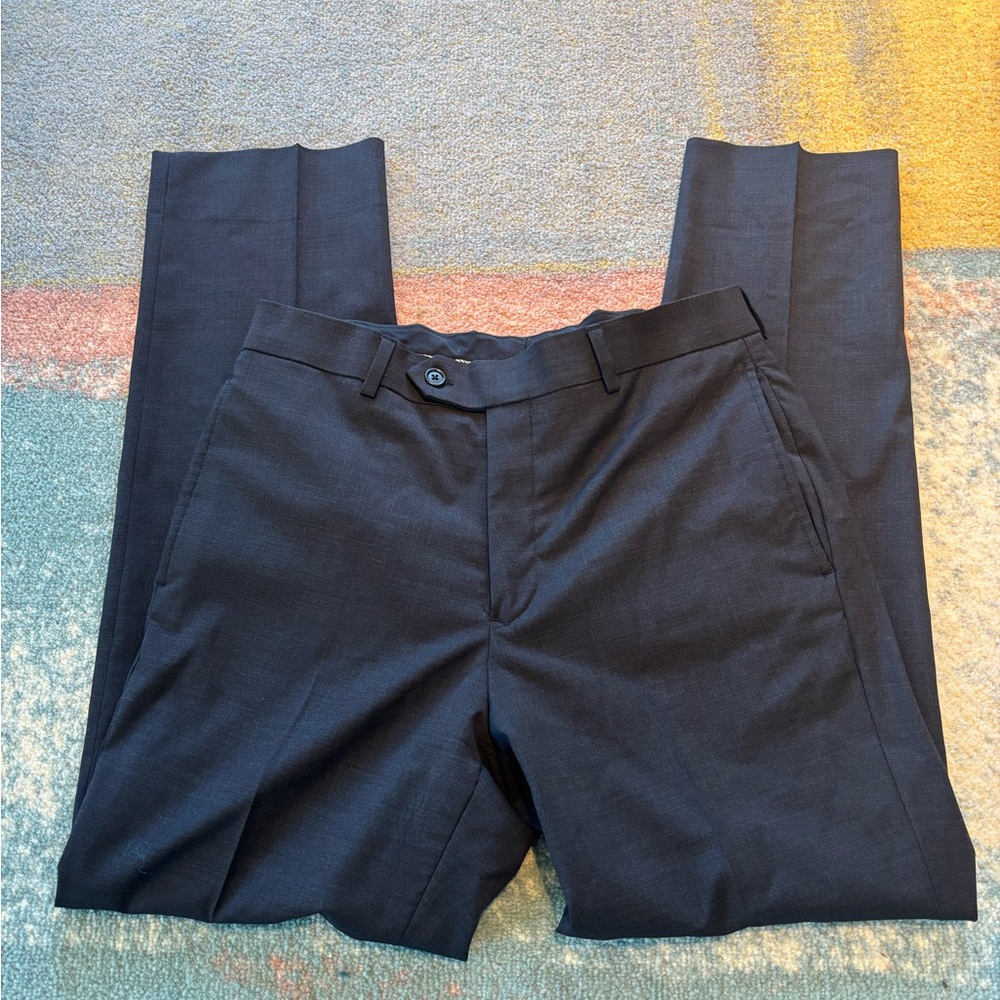 Brooks Brothers Men's Charcoal Black Dress Pants, 32x30